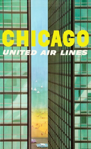 United Airlines Poster for Chicago
